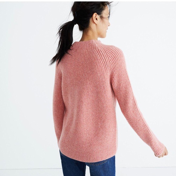 Madewell Northfield pink mockneck sweater - Picture 6 of 16